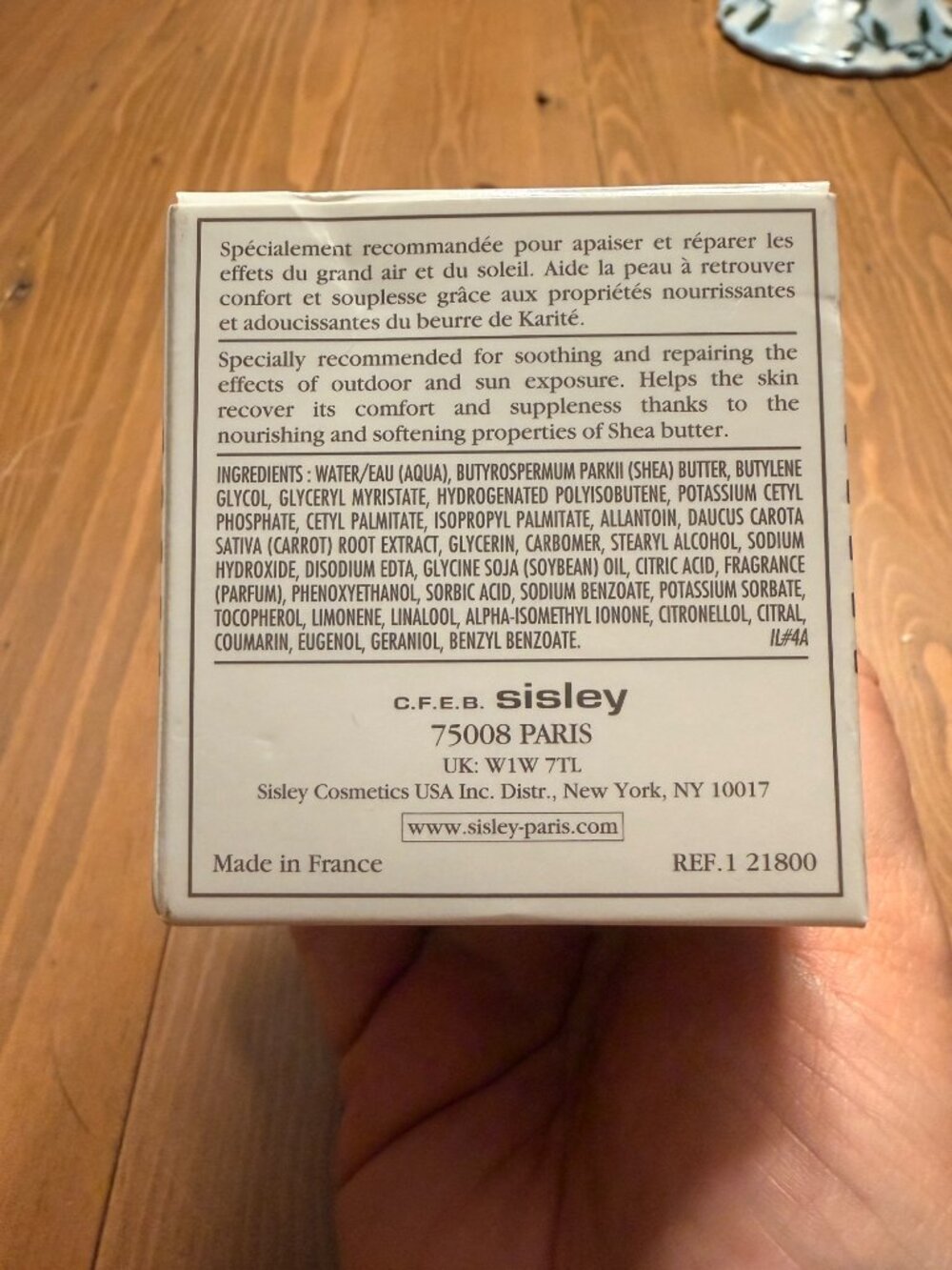 Sisley Paris Creme Reparatrice Restorative Facial Cream Shea Butter 50ml New - Picture 5 of 11